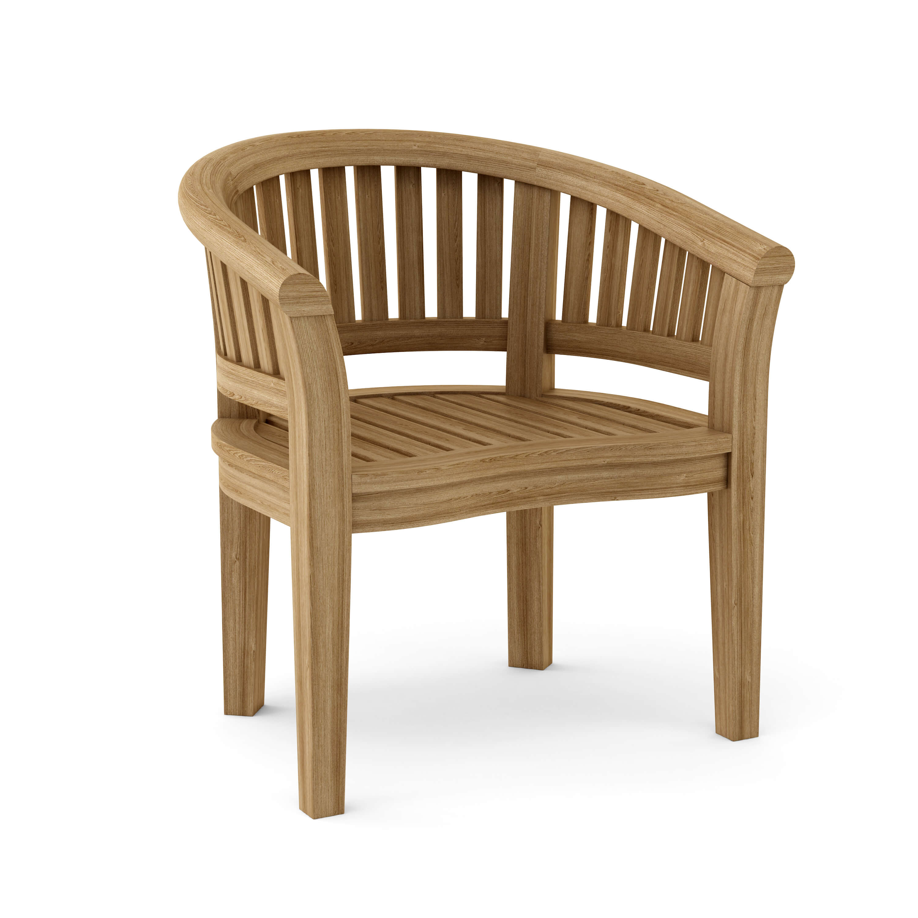 Anderson Teak Curve Dining Armchair Extra Thick – Heavy Duty Teak Outdoor Seating