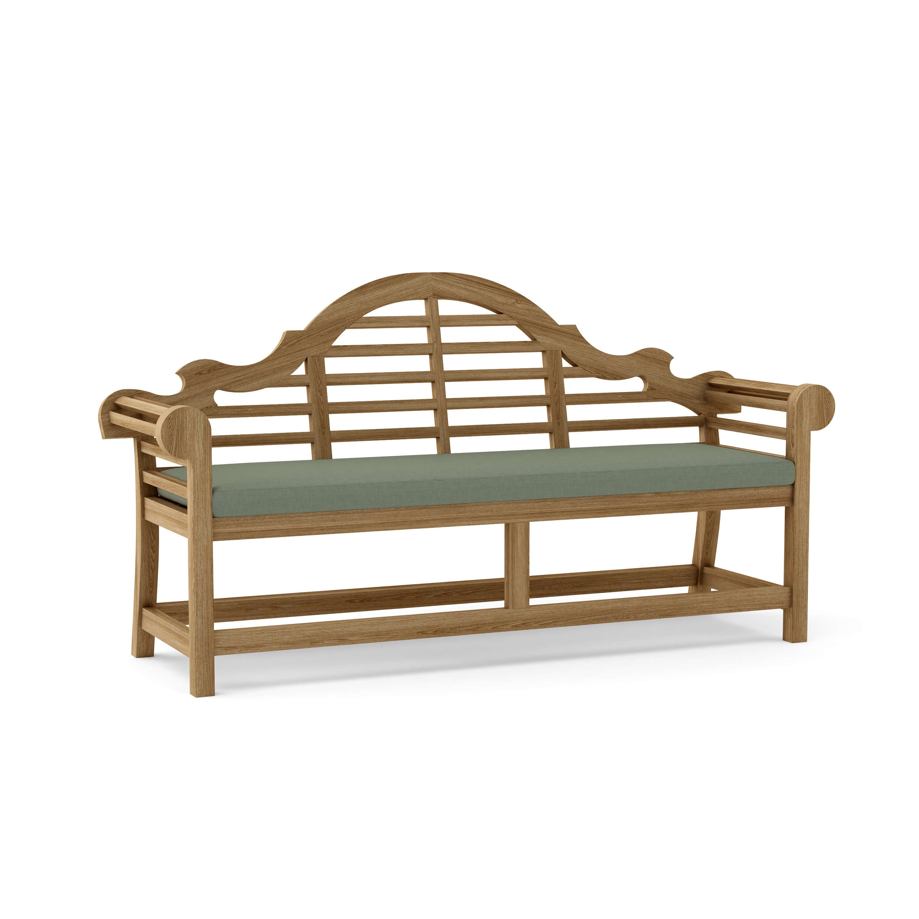 Anderson Teak Marlborough 3-Seater Bench – Lutyens Style Solid Teak Outdoor Garden Bench