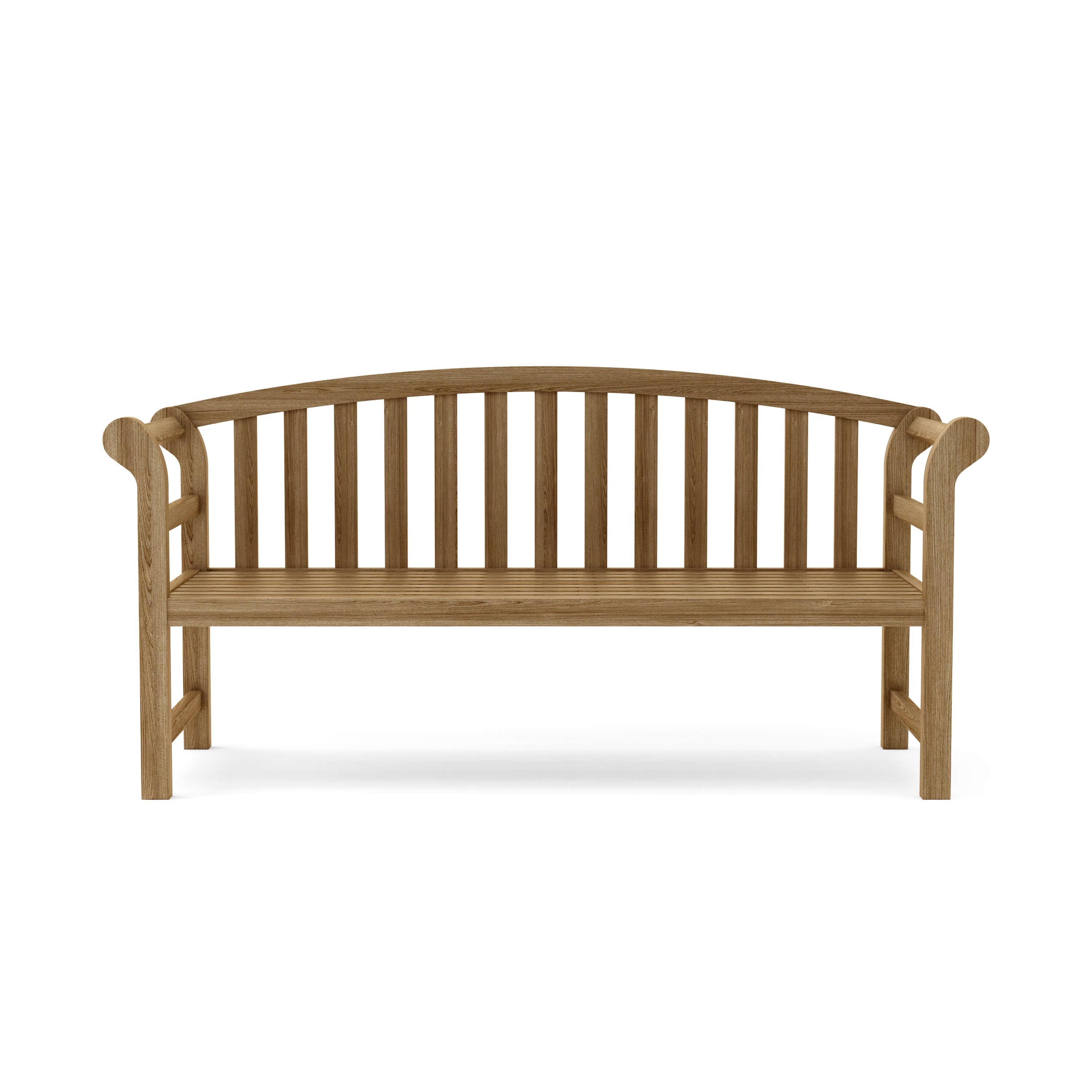 Anderson Teak Brisbane Deep Seating Bench – Solid Teak Outdoor Lounge Bench with Cushions