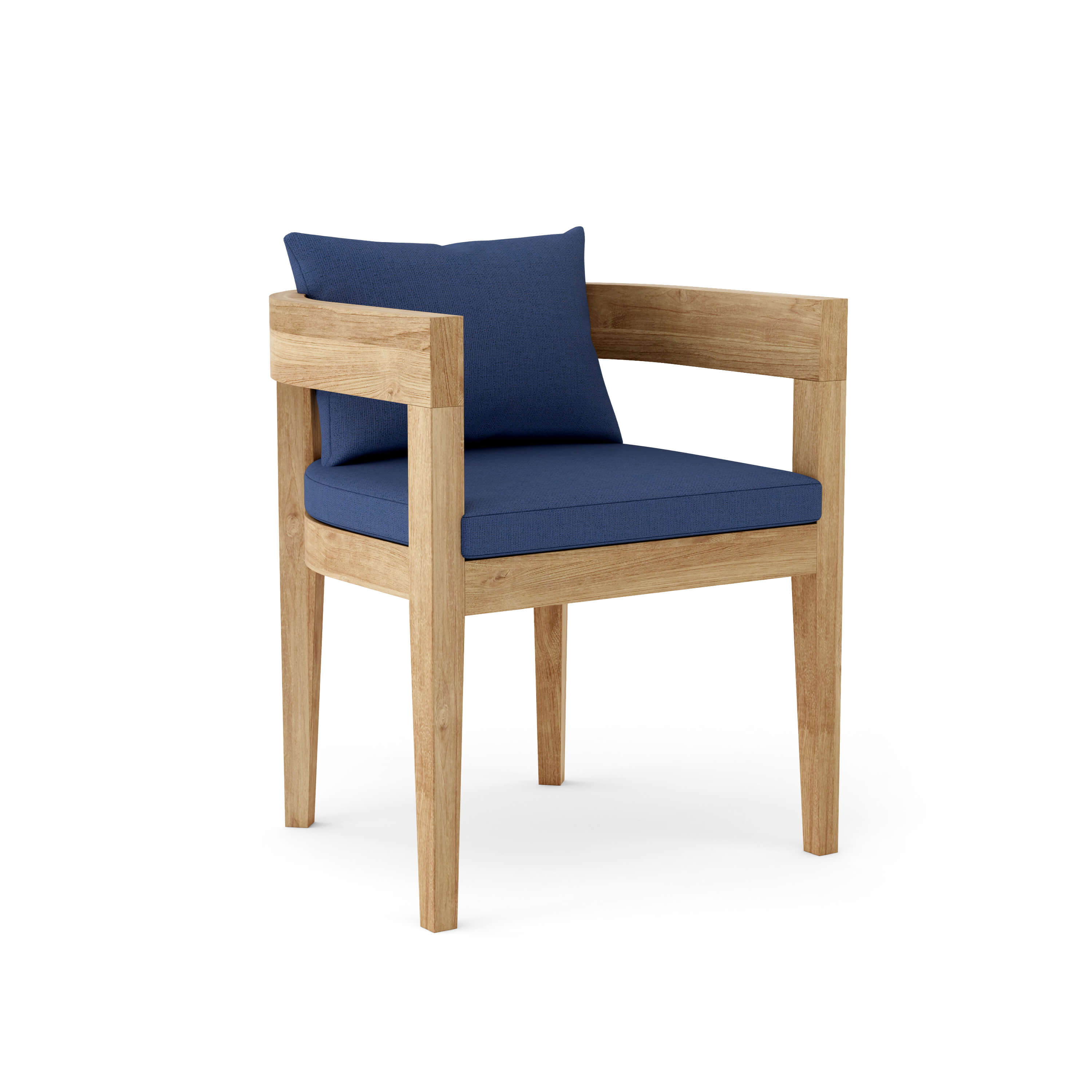 Anderson Teak Coronado Dining Armchair – Teak Outdoor Dining Seating with Cushions