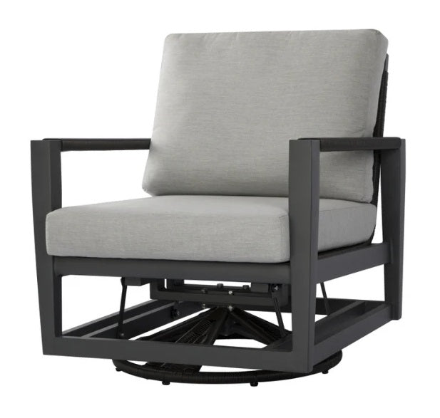 Elementi Laguna 31″ Square Aluminum Outdoor Swivel Glider Chair