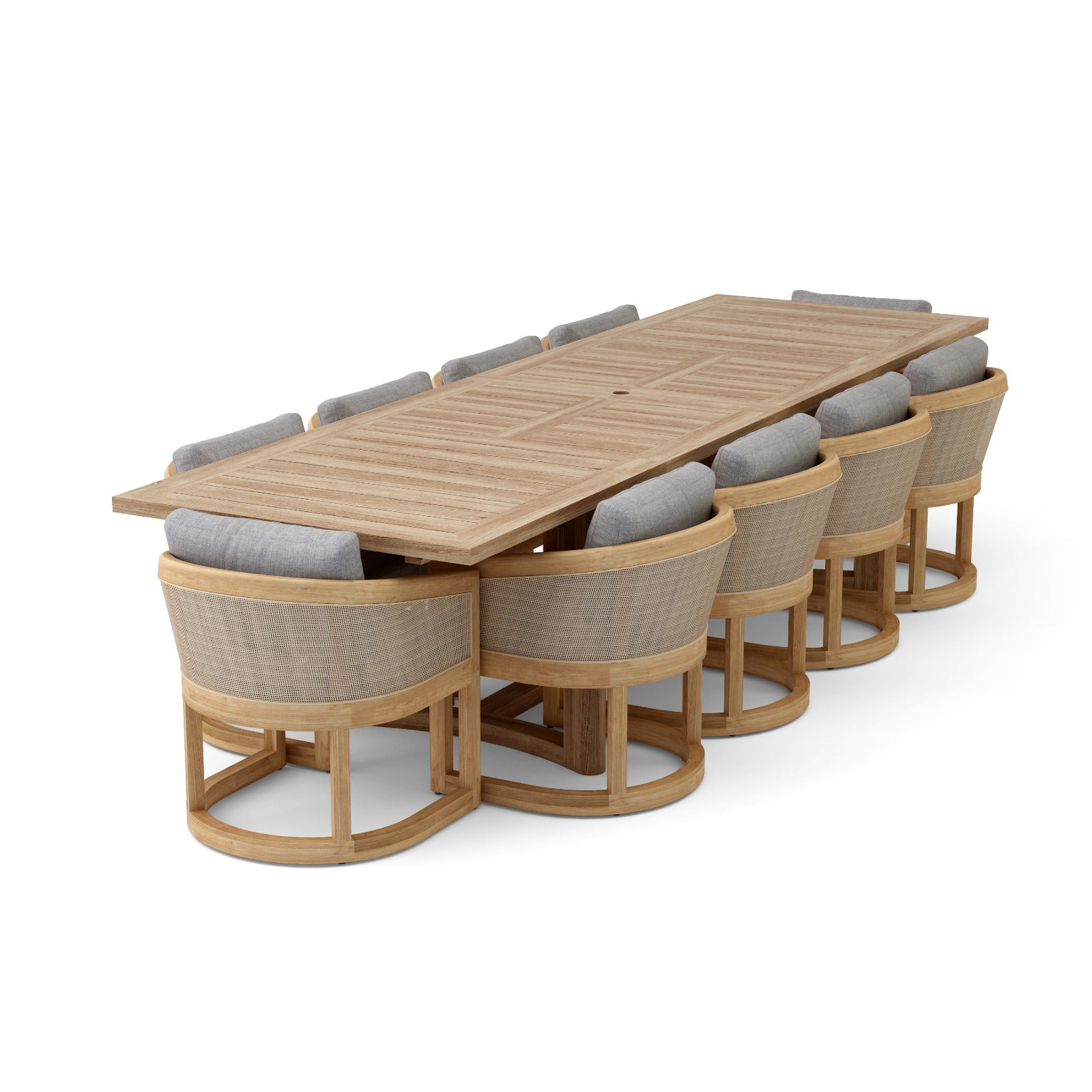 Anderson Teak Catania Extension Dining Table – Large Teak Outdoor Patio Table