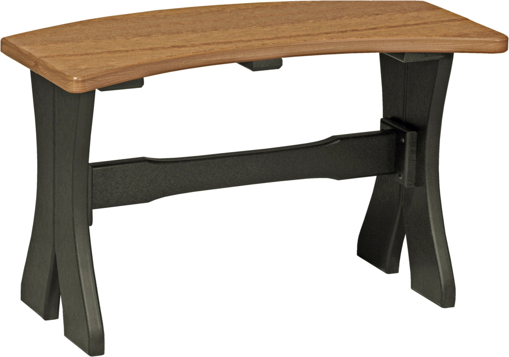 LuxCraft – 28″ Table Bench – Curved Outdoor Bench for Round Patio Tables