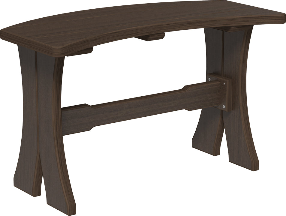 LuxCraft – 28″ Table Bench – Curved Outdoor Bench for Round Patio Tables
