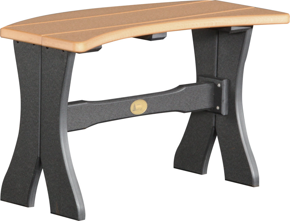 LuxCraft – 28″ Table Bench – Curved Outdoor Bench for Round Patio Tables