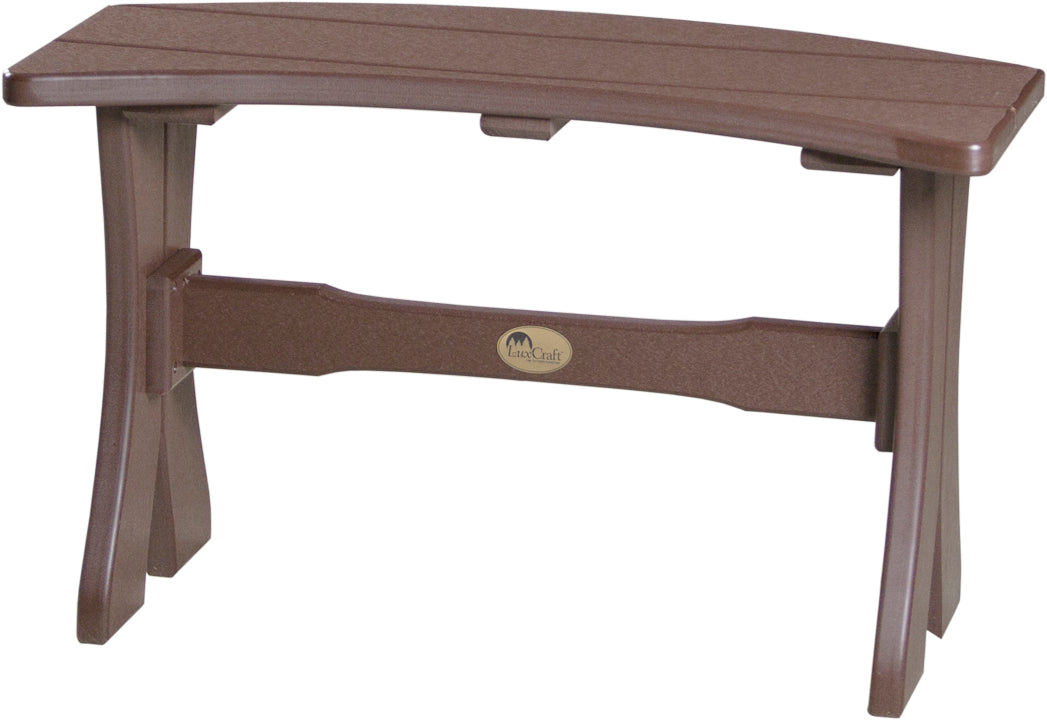 LuxCraft – 28″ Table Bench – Curved Outdoor Bench for Round Patio Tables