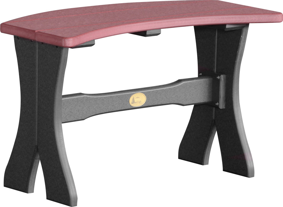LuxCraft – 28″ Table Bench – Curved Outdoor Bench for Round Patio Tables