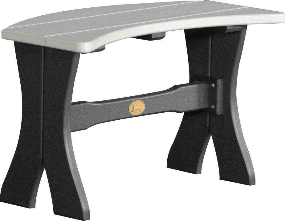 LuxCraft – 28″ Table Bench – Curved Outdoor Bench for Round Patio Tables