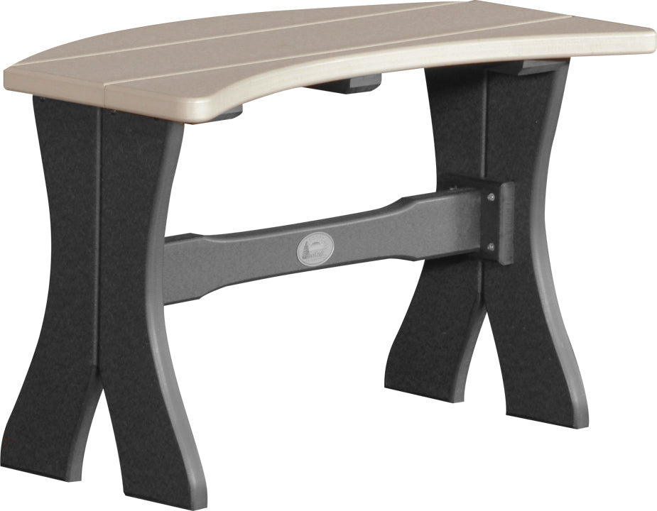 LuxCraft – 28″ Table Bench – Curved Outdoor Bench for Round Patio Tables
