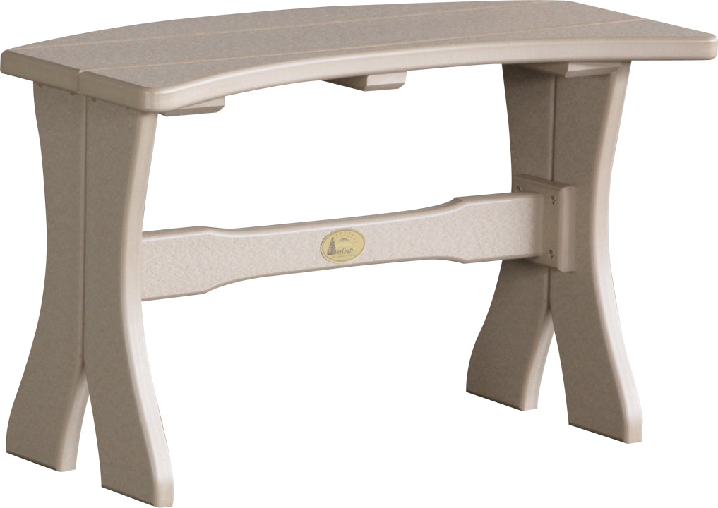 LuxCraft – 28″ Table Bench – Curved Outdoor Bench for Round Patio Tables