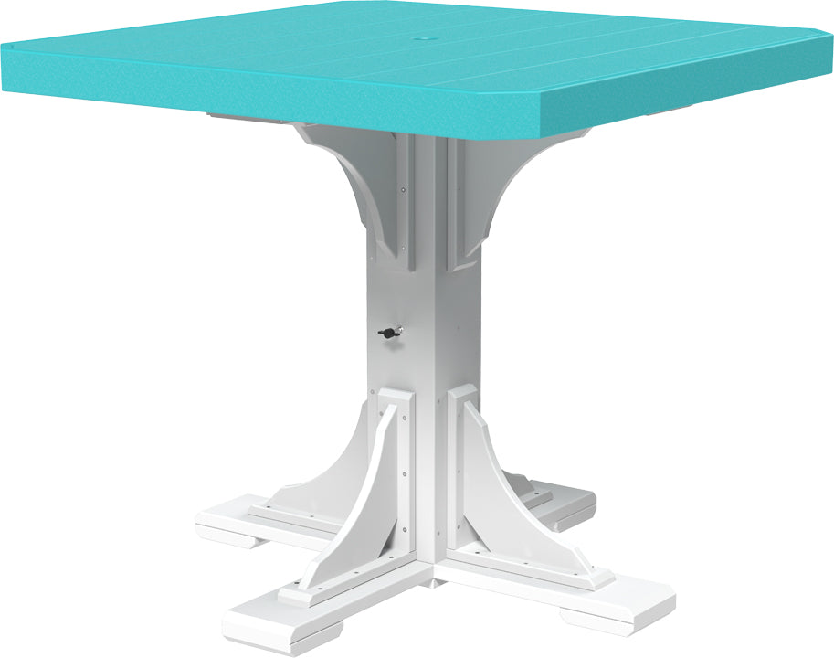 LuxCraft – 41″ Square Dining Table – Outdoor Patio Table with Umbrella Hole