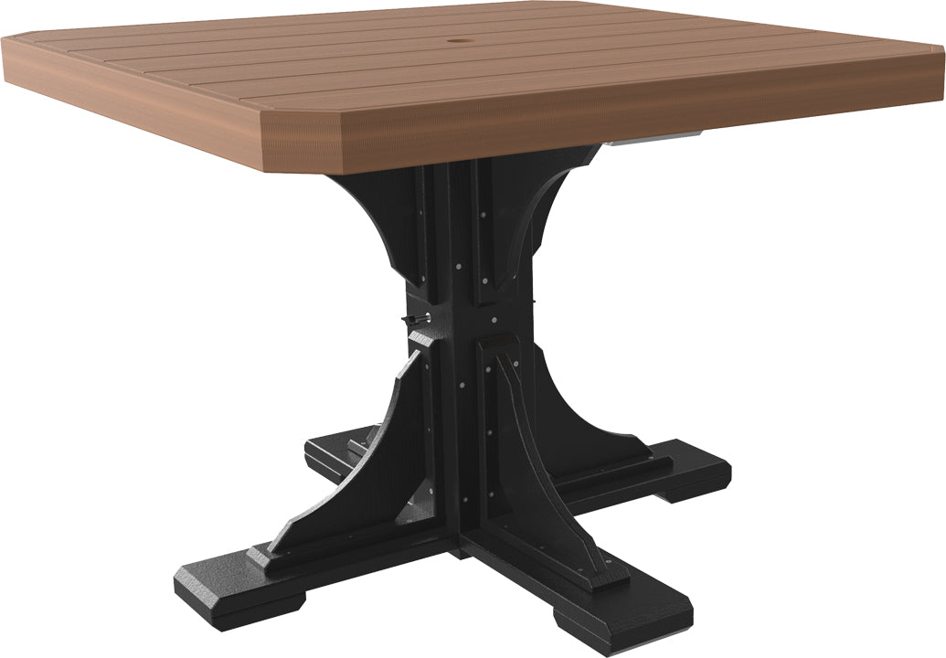 LuxCraft – 41″ Square Dining Table – Outdoor Patio Table with Umbrella Hole