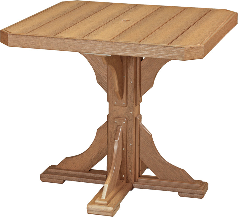 LuxCraft – 41″ Square Dining Table – Outdoor Patio Table with Umbrella Hole