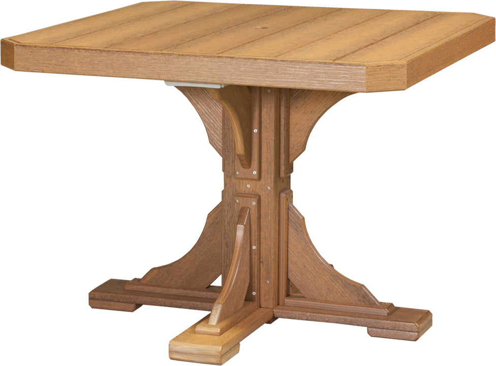 LuxCraft – 41″ Square Dining Table – Outdoor Patio Table with Umbrella Hole