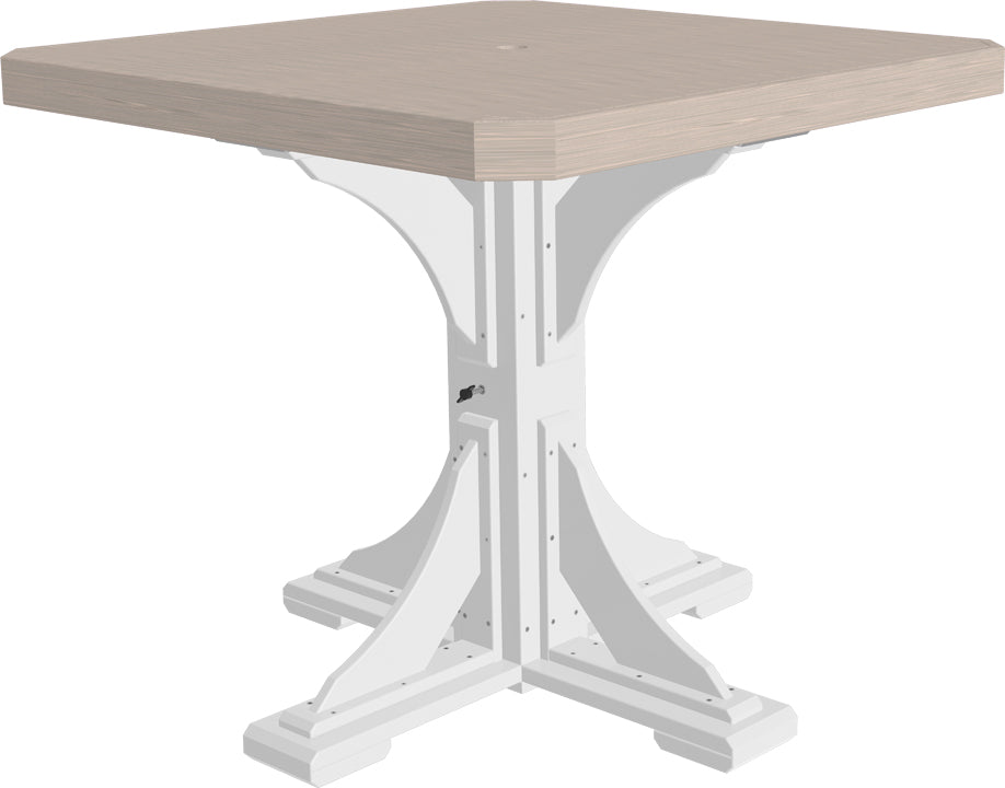 LuxCraft – 41″ Square Dining Table – Outdoor Patio Table with Umbrella Hole