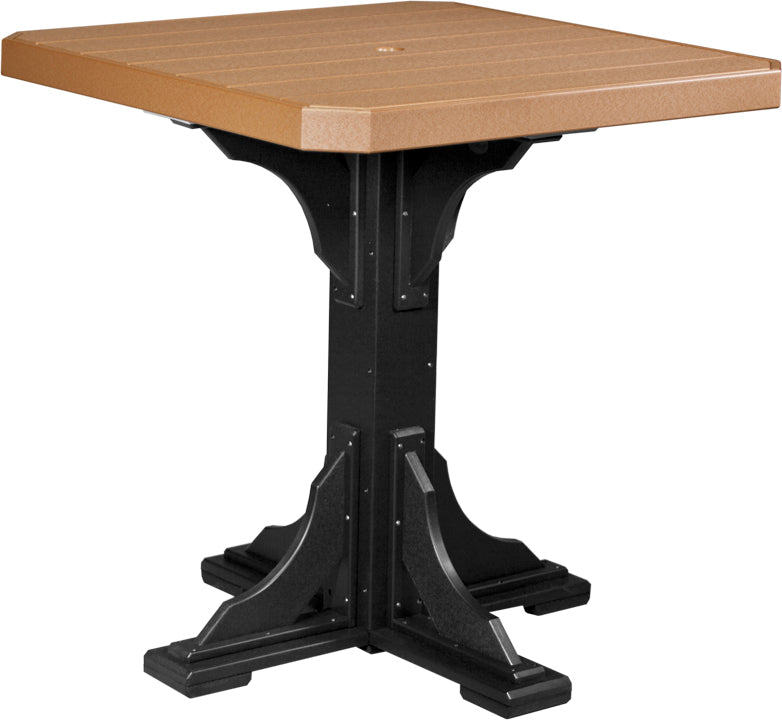 LuxCraft – 41″ Square Dining Table – Outdoor Patio Table with Umbrella Hole