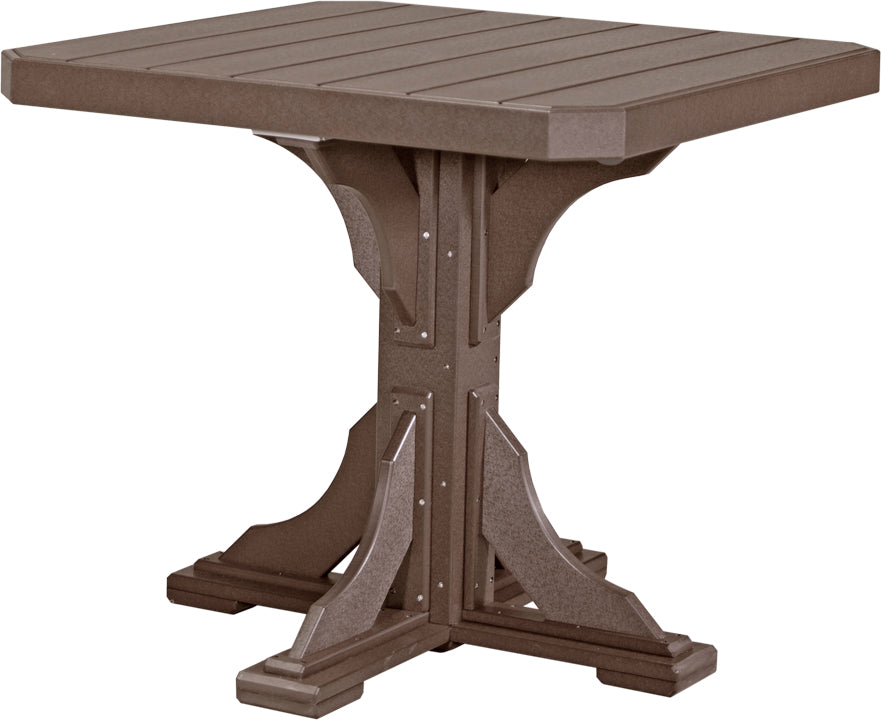 LuxCraft – 41″ Square Dining Table – Outdoor Patio Table with Umbrella Hole