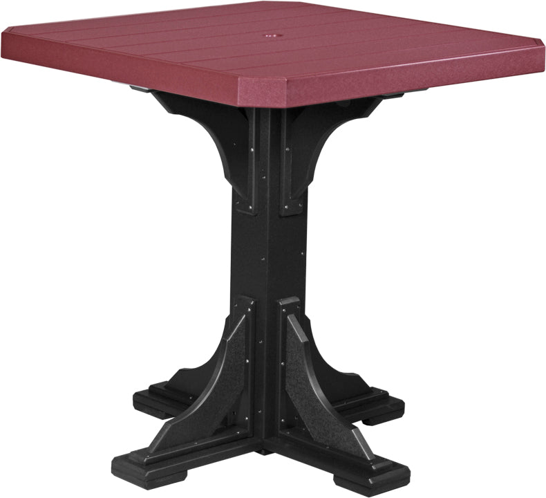 LuxCraft – 41″ Square Dining Table – Outdoor Patio Table with Umbrella Hole