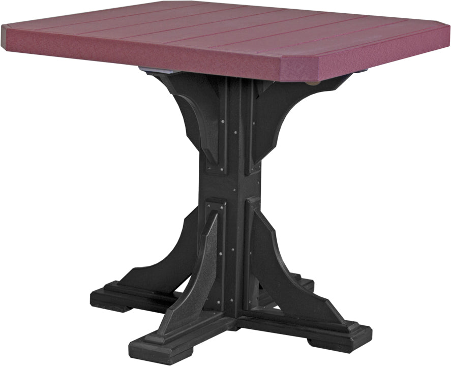 LuxCraft – 41″ Square Dining Table – Outdoor Patio Table with Umbrella Hole
