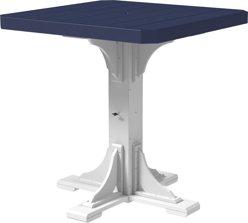 LuxCraft – 41″ Square Dining Table – Outdoor Patio Table with Umbrella Hole