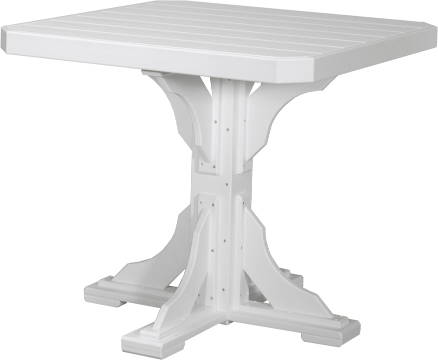 LuxCraft – 41″ Square Dining Table – Outdoor Patio Table with Umbrella Hole