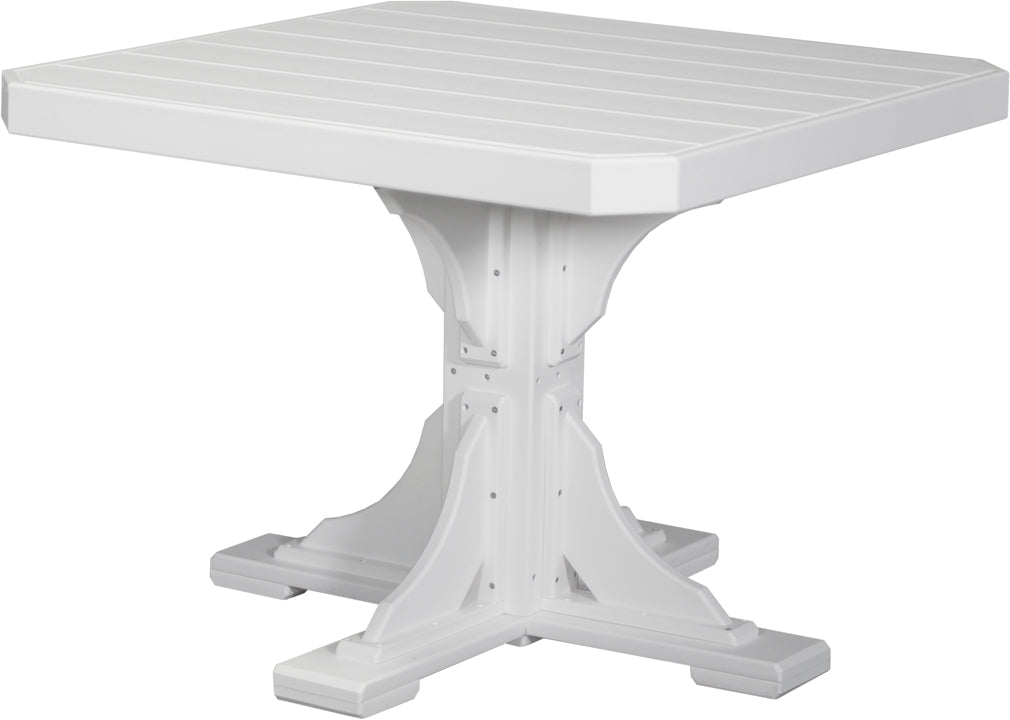 LuxCraft – 41″ Square Dining Table – Outdoor Patio Table with Umbrella Hole