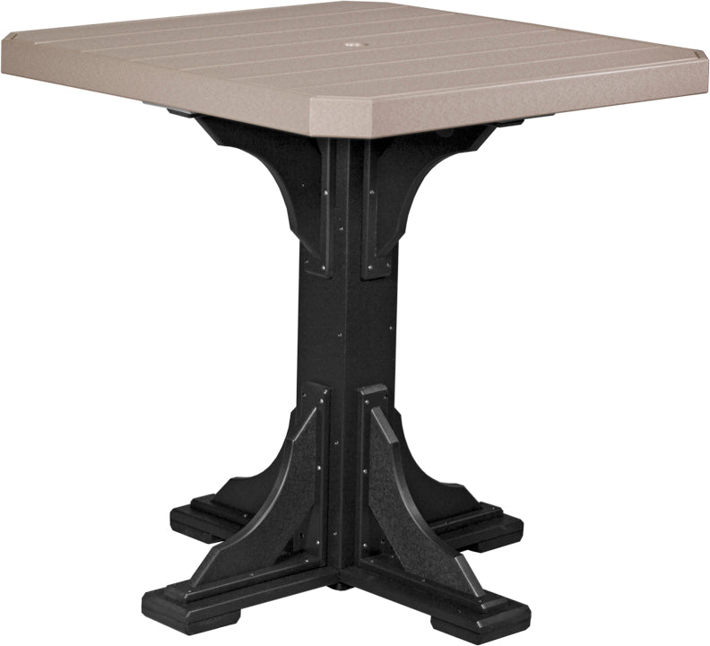 LuxCraft – 41″ Square Dining Table – Outdoor Patio Table with Umbrella Hole