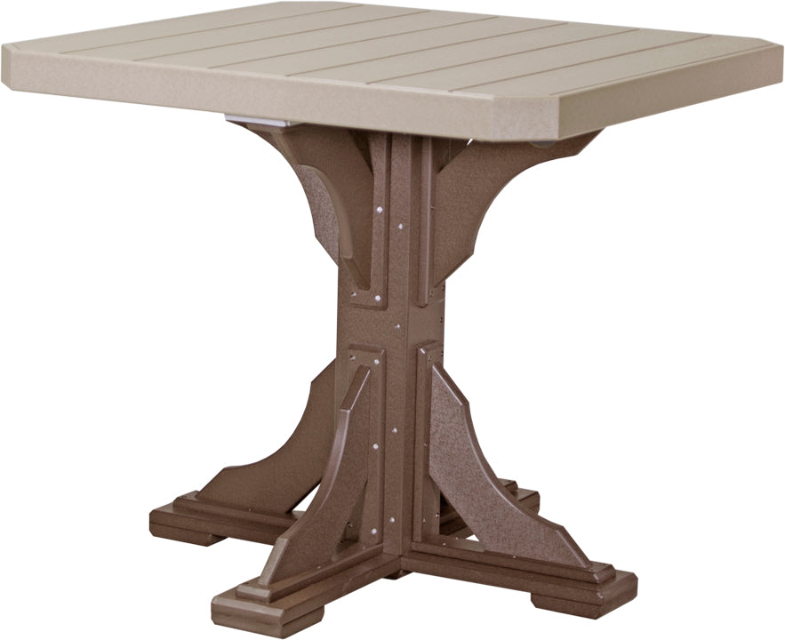 LuxCraft – 41″ Square Dining Table – Outdoor Patio Table with Umbrella Hole