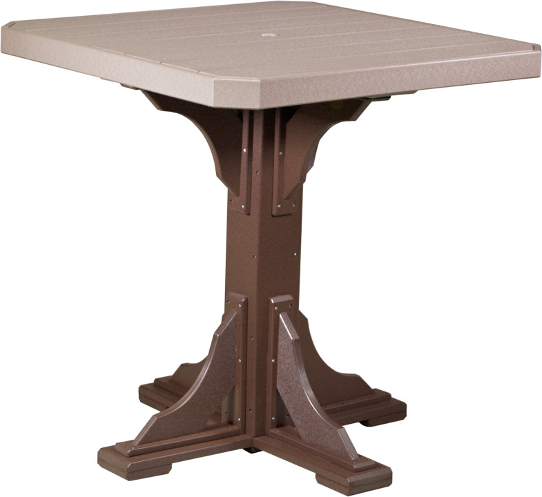 LuxCraft – 41″ Square Dining Table – Outdoor Patio Table with Umbrella Hole
