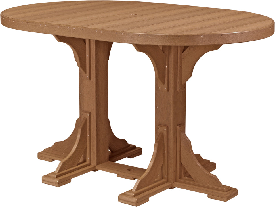LuxCraft – 4′ x 6′ Oval Dining Table – Large Patio Table for Six Guests