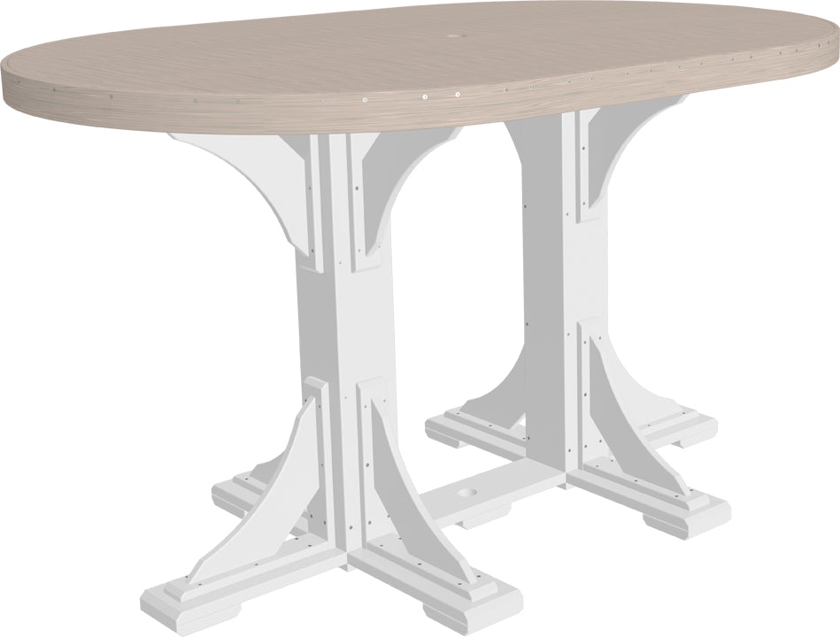 LuxCraft – 4′ x 6′ Oval Dining Table – Large Patio Table for Six Guests