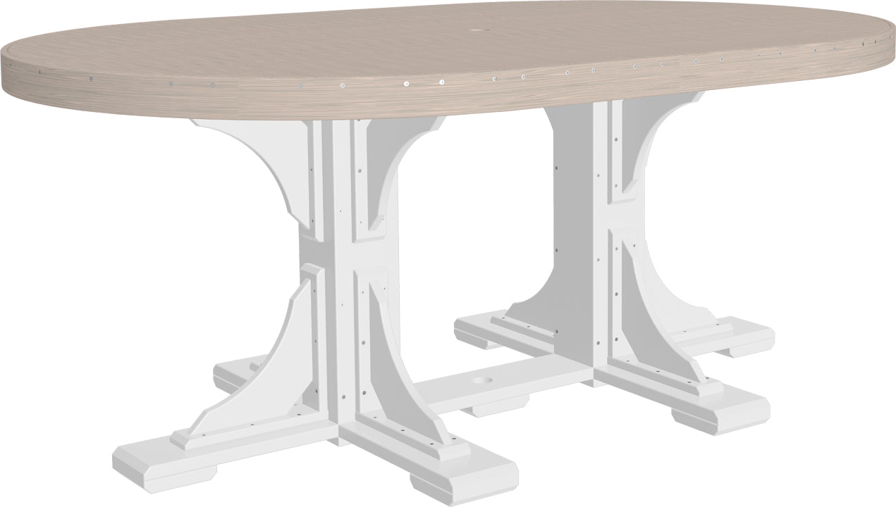 LuxCraft – 4′ x 6′ Oval Dining Table – Large Patio Table for Six Guests