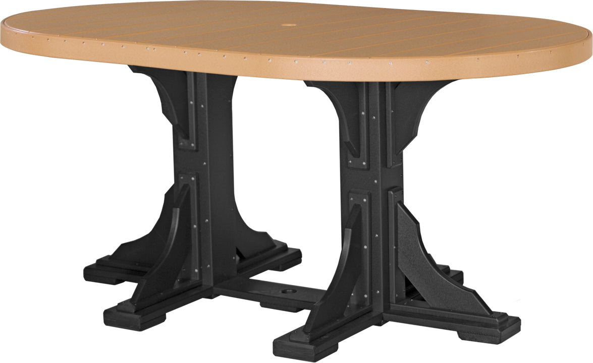 LuxCraft – 4′ x 6′ Oval Dining Table – Large Patio Table for Six Guests