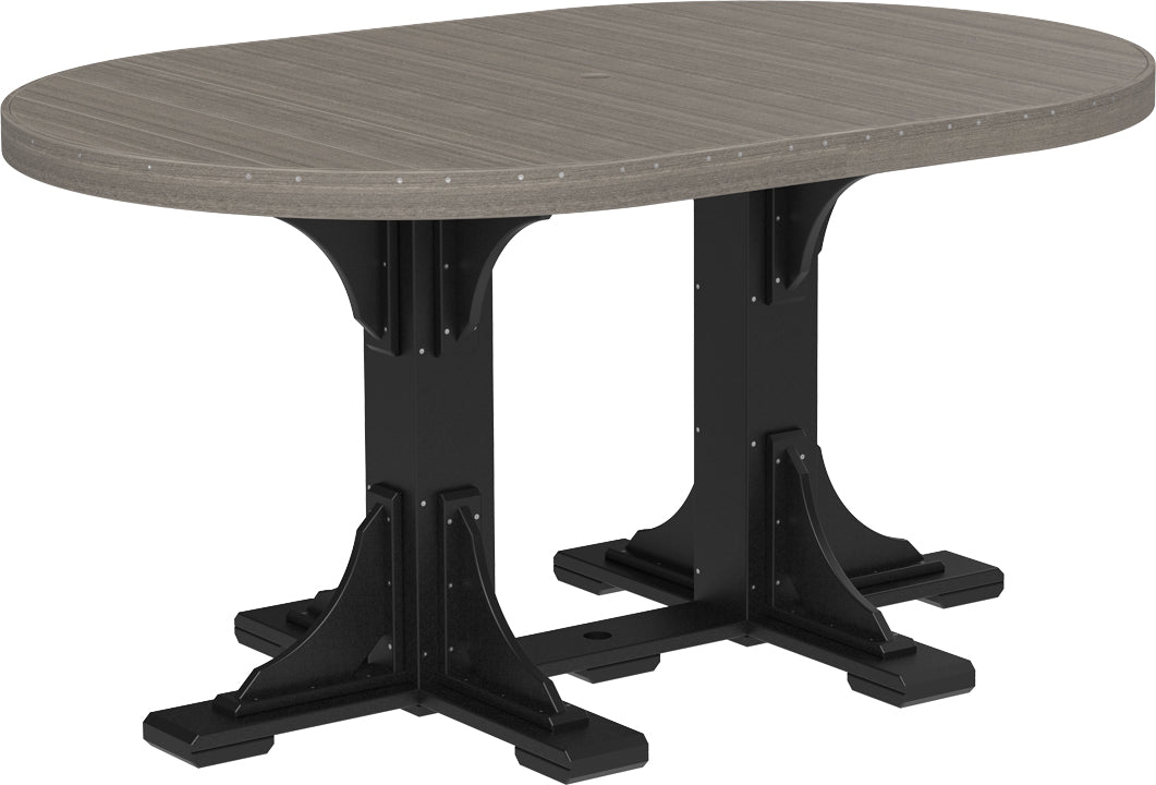 LuxCraft – 4′ x 6′ Oval Dining Table – Large Patio Table for Six Guests