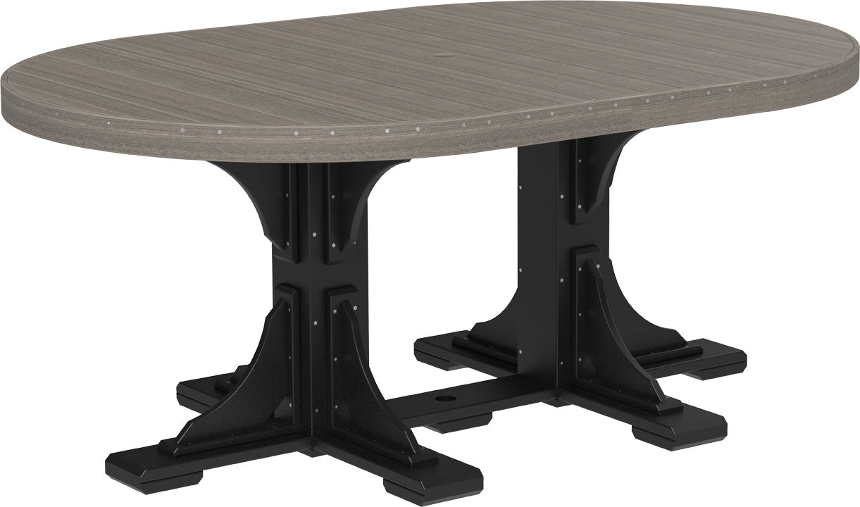 LuxCraft – 4′ x 6′ Oval Dining Table – Large Patio Table for Six Guests