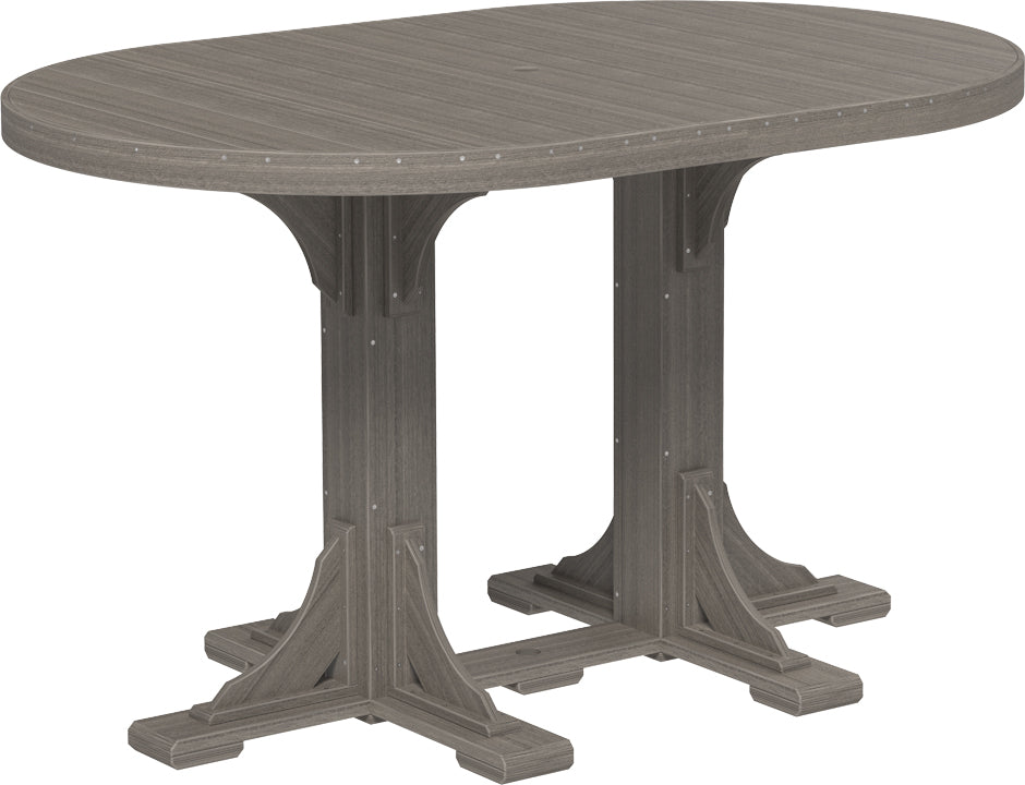 LuxCraft – 4′ x 6′ Oval Dining Table – Large Patio Table for Six Guests