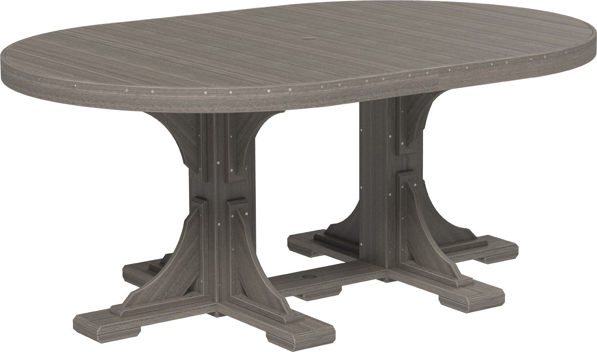 LuxCraft – 4′ x 6′ Oval Dining Table – Large Patio Table for Six Guests