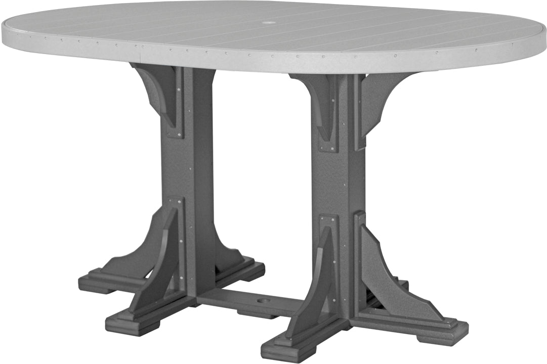 LuxCraft – 4′ x 6′ Oval Dining Table – Large Patio Table for Six Guests
