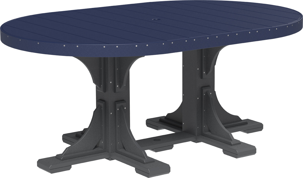 LuxCraft – 4′ x 6′ Oval Dining Table – Large Patio Table for Six Guests