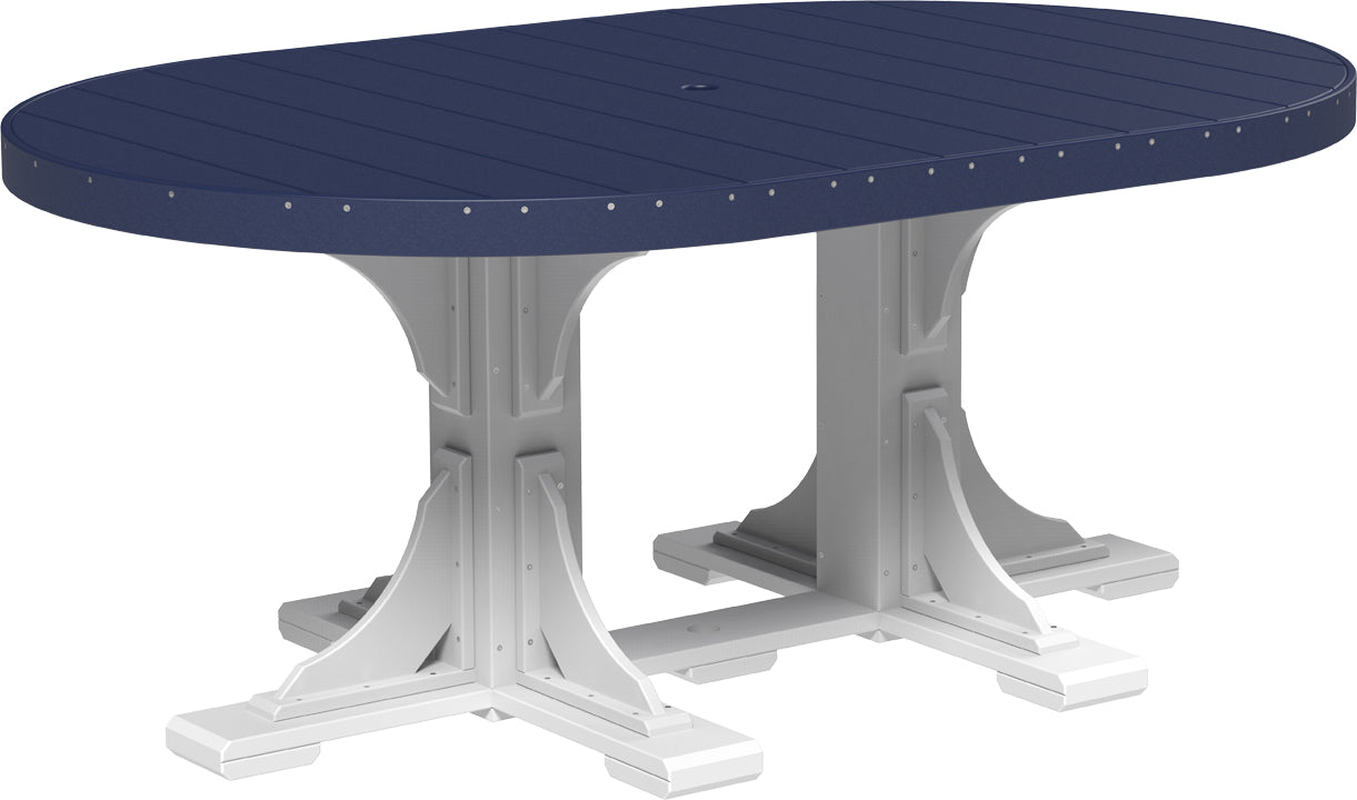 LuxCraft – 4′ x 6′ Oval Dining Table – Large Patio Table for Six Guests