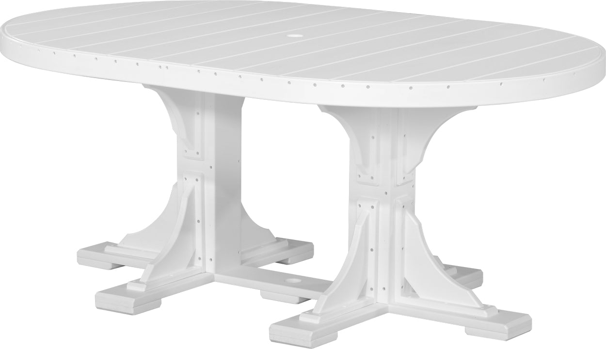 LuxCraft – 4′ x 6′ Oval Dining Table – Large Patio Table for Six Guests