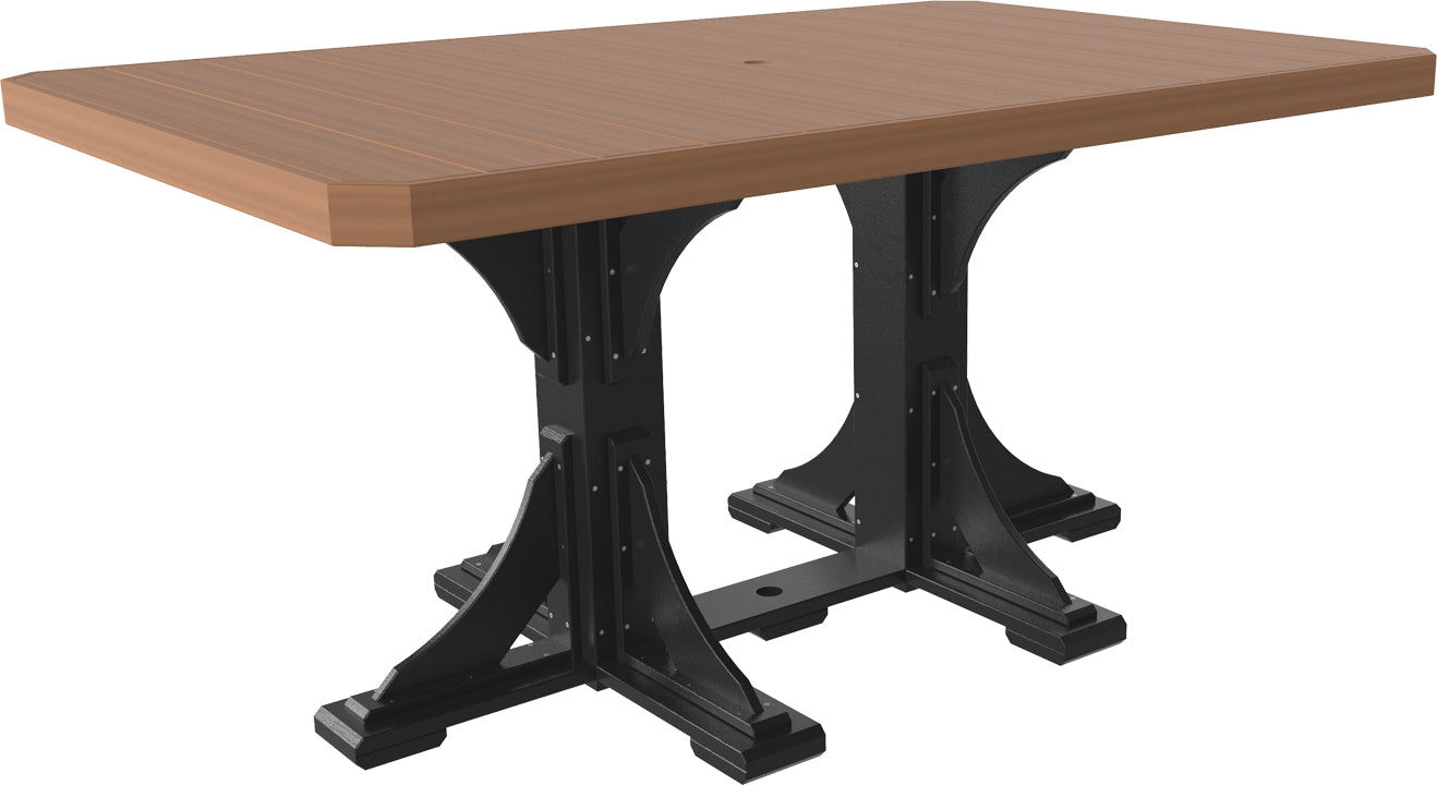 LuxCraft – 4′ x 6′ Rectangular Dining Table – Large Outdoor Table for Six