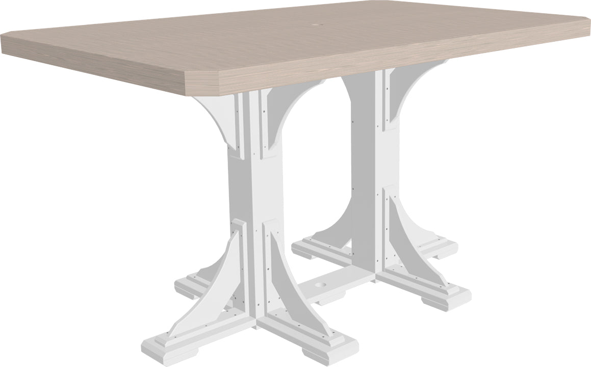 LuxCraft – 4′ x 6′ Rectangular Dining Table – Large Outdoor Table for Six
