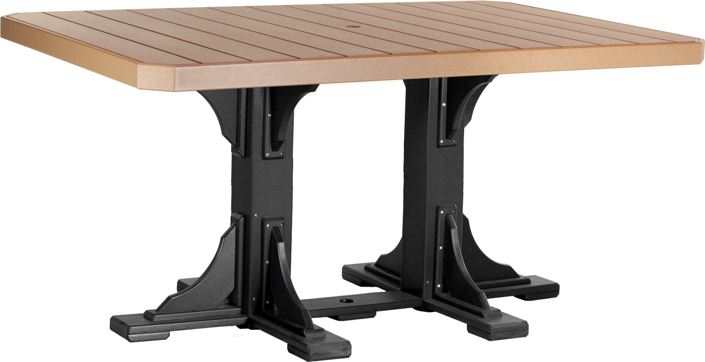 LuxCraft – 4′ x 6′ Rectangular Dining Table – Large Outdoor Table for Six