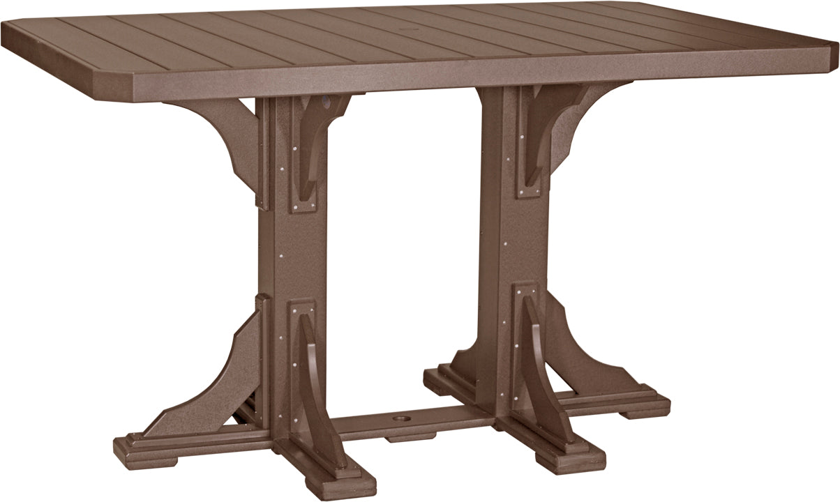 LuxCraft – 4′ x 6′ Rectangular Dining Table – Large Outdoor Table for Six