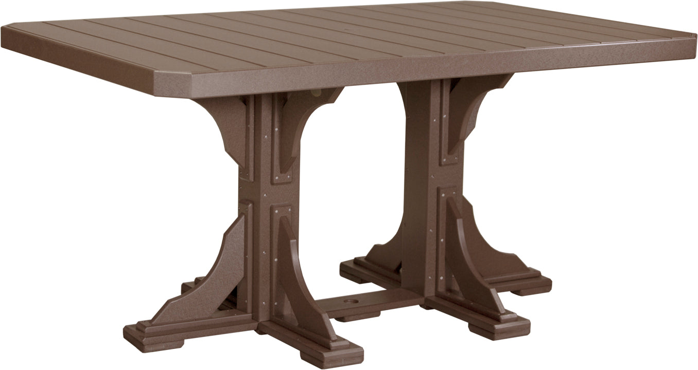 LuxCraft – 4′ x 6′ Rectangular Dining Table – Large Outdoor Table for Six