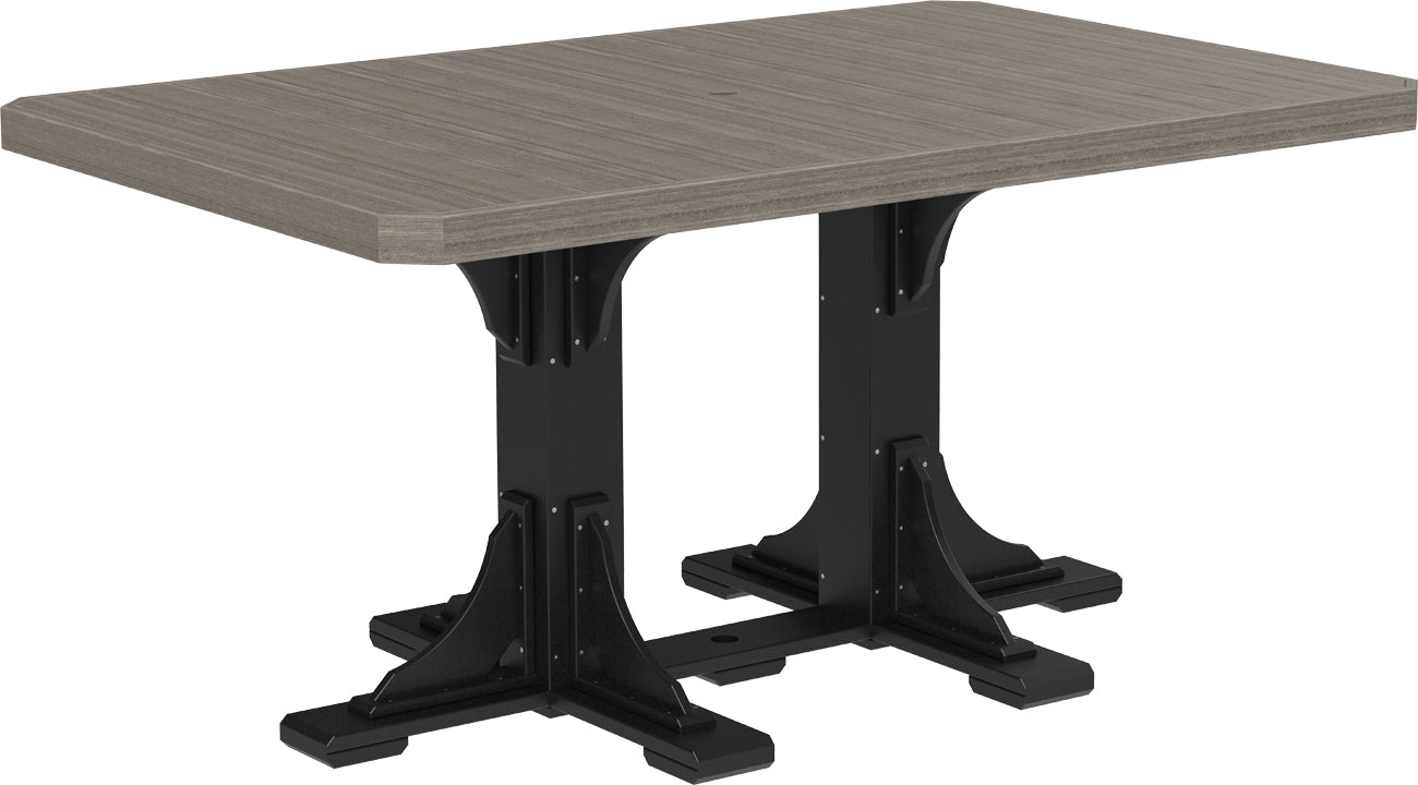 LuxCraft – 4′ x 6′ Rectangular Dining Table – Large Outdoor Table for Six