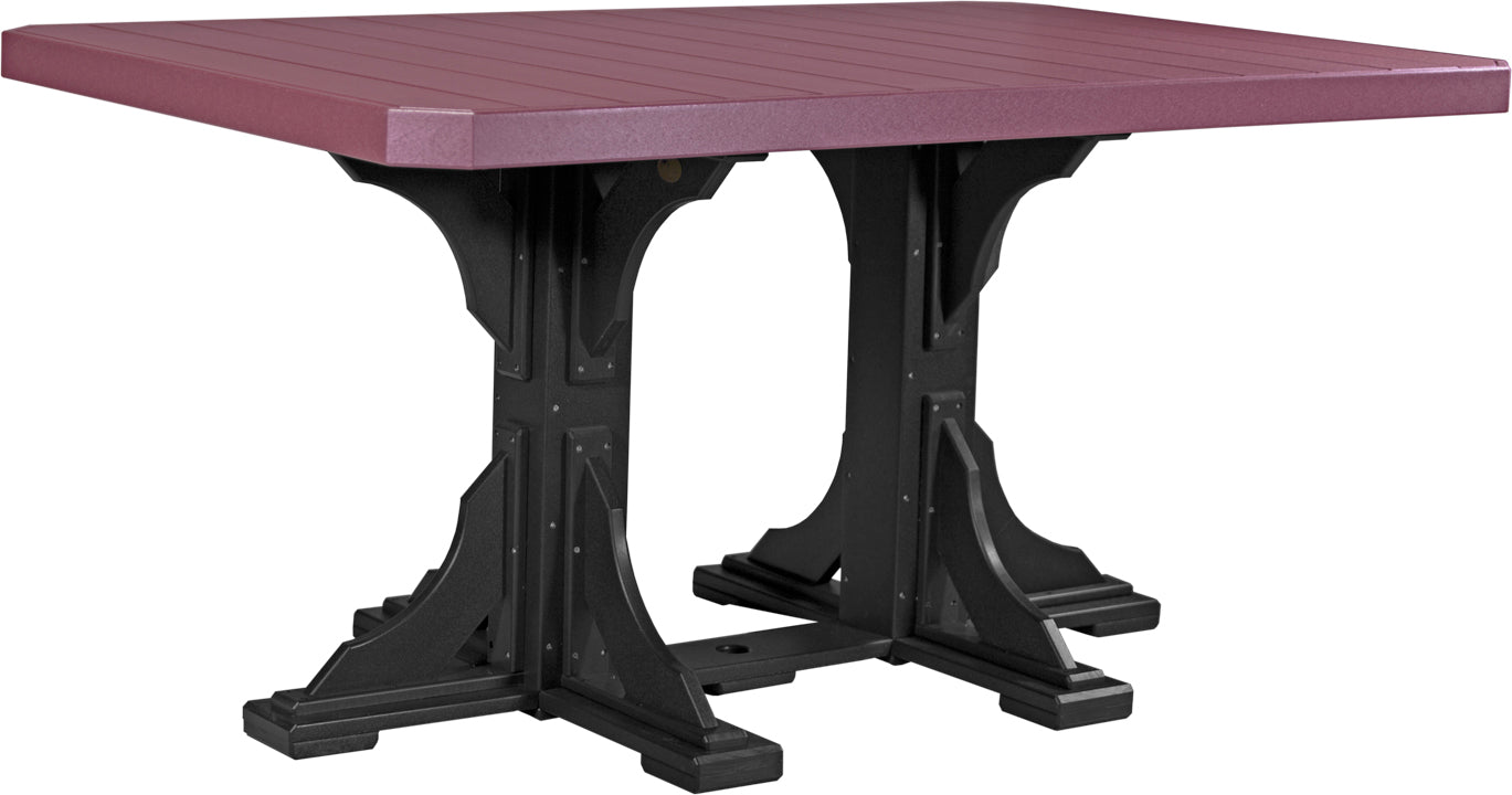 LuxCraft – 4′ x 6′ Rectangular Dining Table – Large Outdoor Table for Six