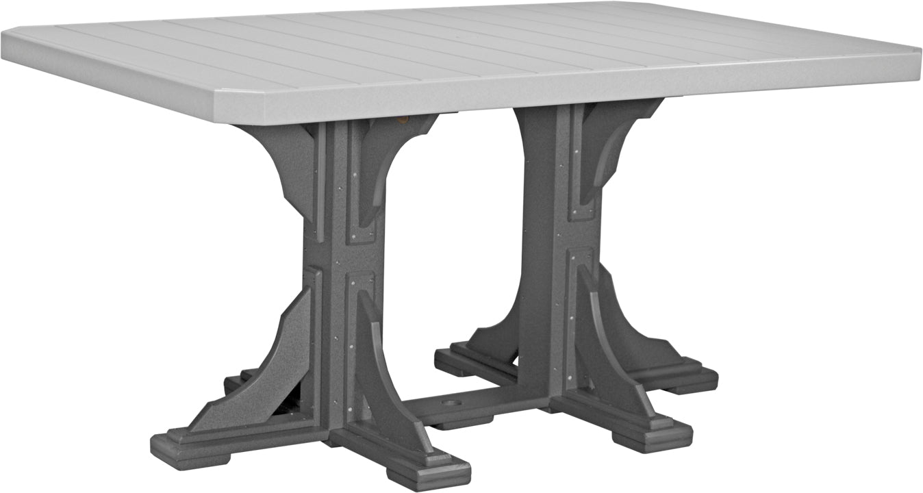LuxCraft – 4′ x 6′ Rectangular Dining Table – Large Outdoor Table for Six