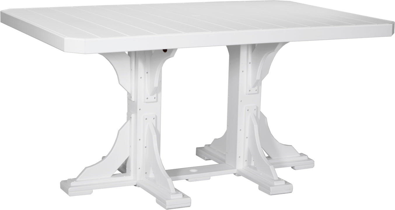 LuxCraft – 4′ x 6′ Rectangular Dining Table – Large Outdoor Table for Six
